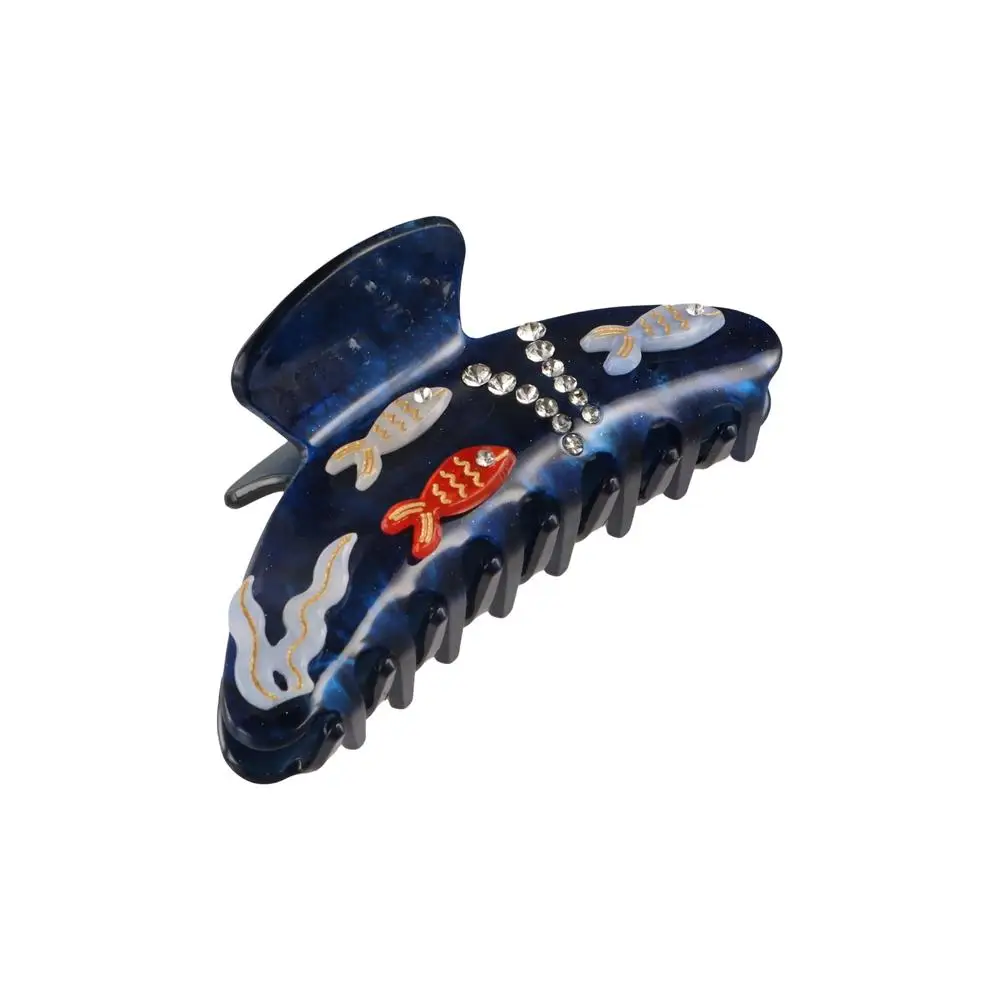 

Creative Starfish Ocean Shell Hair Grab Pearl Shark Clip Rhinestone Hair Claw Hairpin Geometry Acrylic Shark Clip Girls