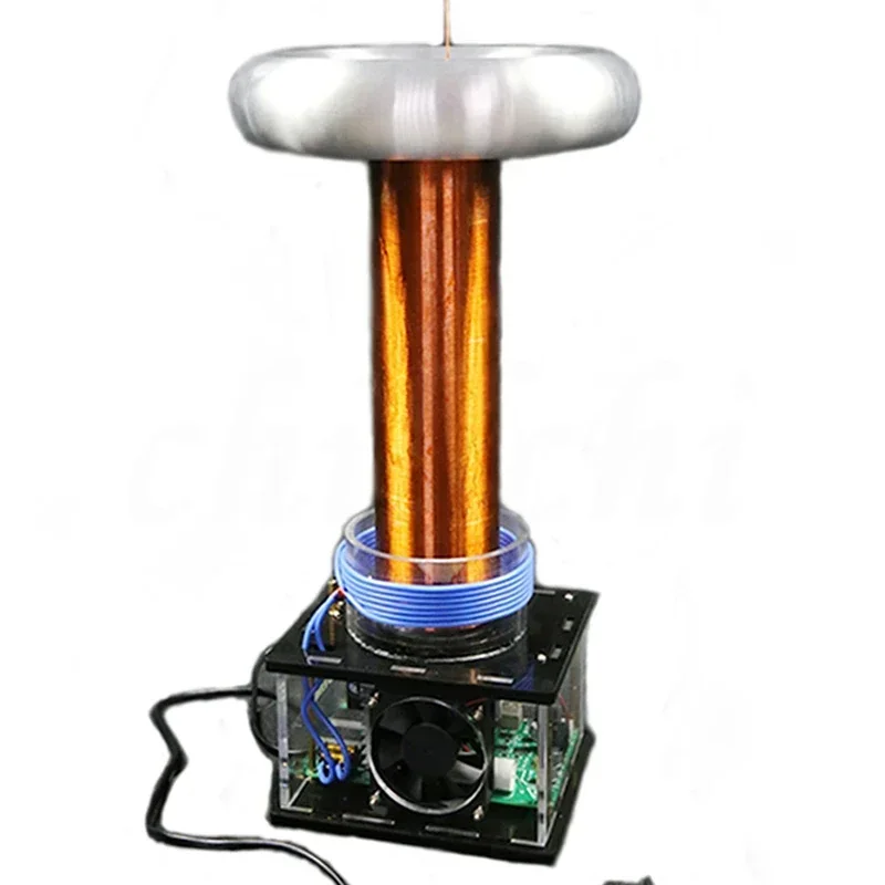 Large solid state Tesla coil DIY kit light arc extinguishing high power artificial lightning arc generator 30cm arc