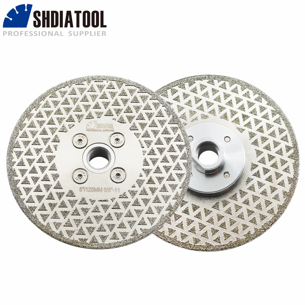 

SHDIATOOL 1Pc Dia100-230mm Double Side Saw Blade 4-9inch Electroplated Grinding Cutting Disc Granite Marble Marble Circular Disc