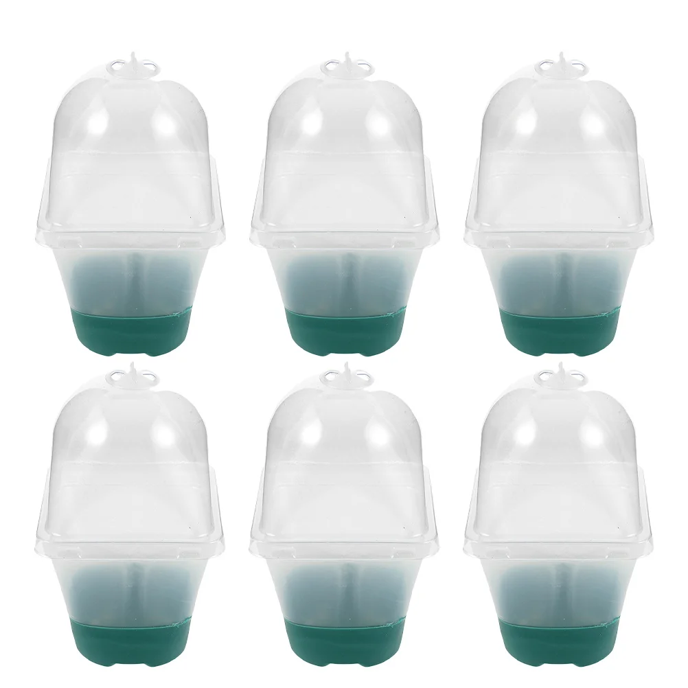 

6pcs Clear Nursery Pots With Drainage Holes Reusable Space Saving Design For Indoor Plants Small Plant Containers Bulk