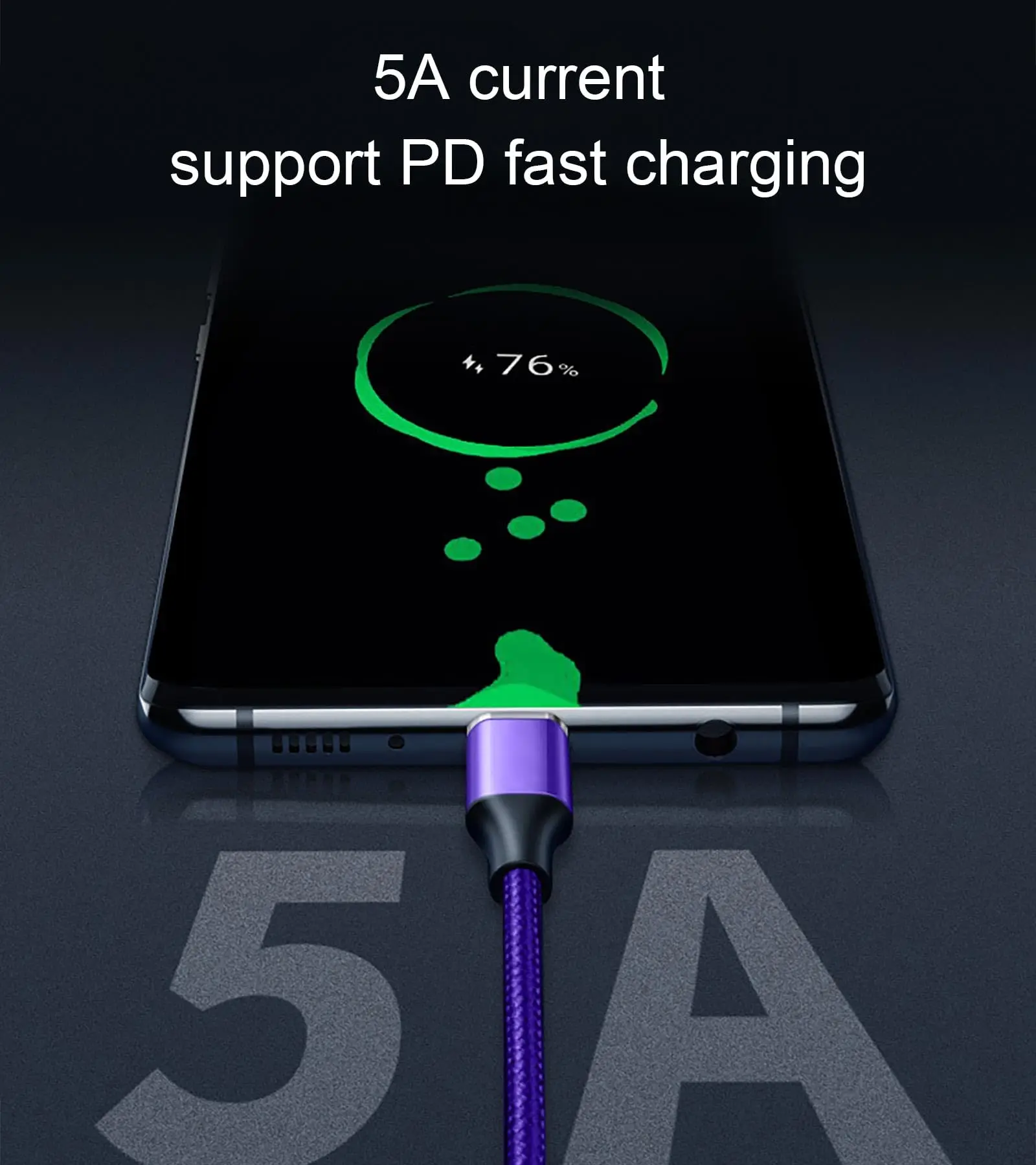 PD240W USB Type C Fast Charging Date Cable For Samsung Galaxy S24 Ultra iPhone15 Pro Max Xiaomi 8K 90 Degree USB C Cable 5A/48V