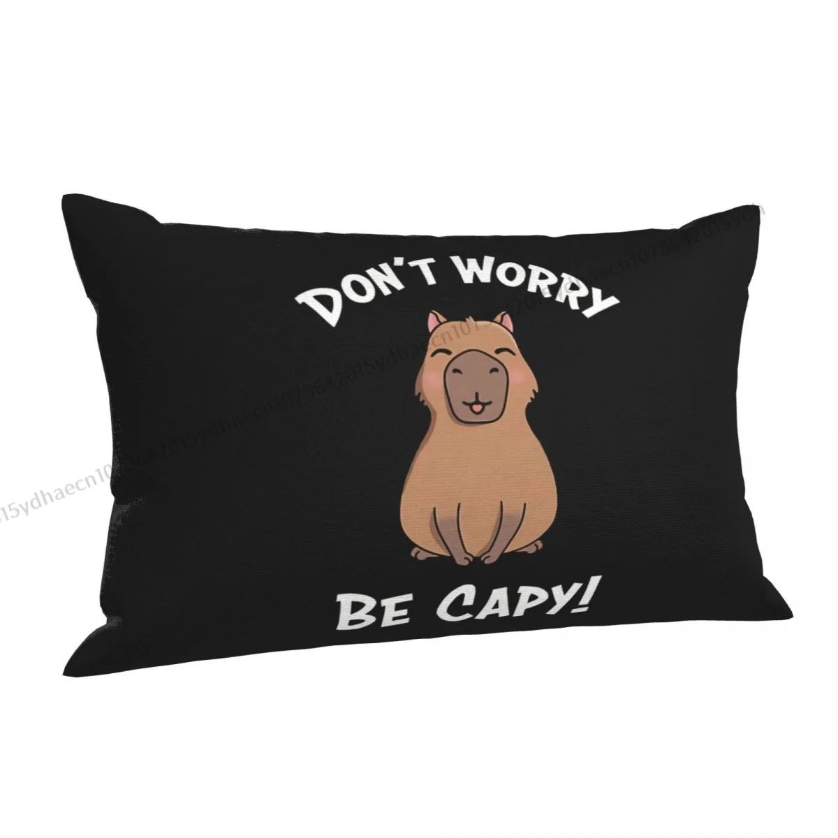 Don't Worry Polyester Pillowcase Capybara Capybara Cute Animal Home Decorative Breathable Pillow Cover Pillowcase