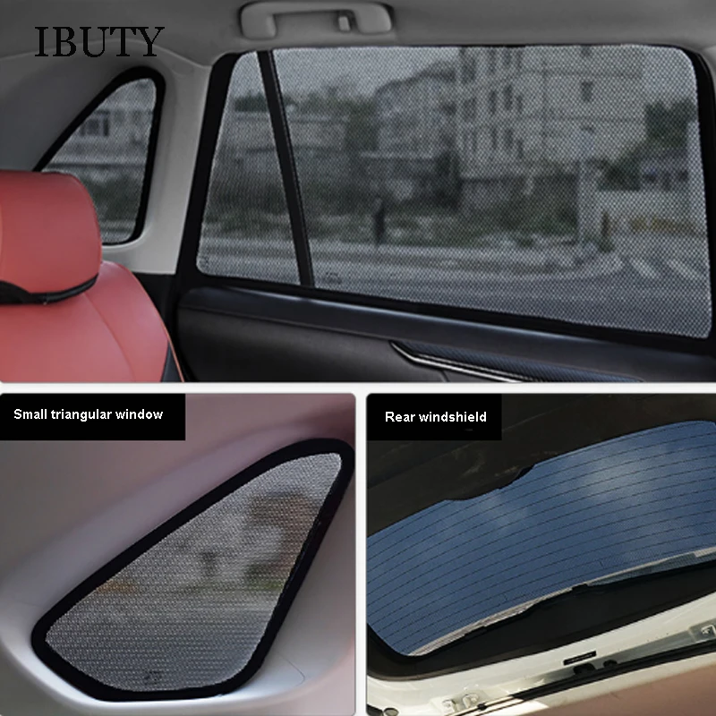 For Hongqi HS5 2019 2020 2021 2022 Accessories Car Mesh Sunshade Side Window Curtain Sun Visor Sunscreen Heat Insulation Cover