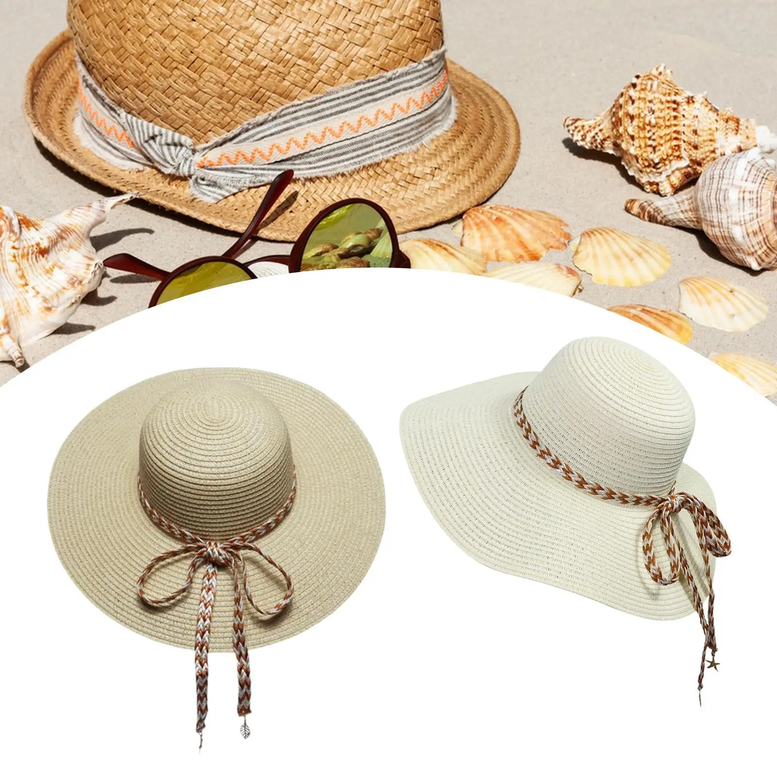 المرأة قبعة الشمس قبعة الصيف الزخرفية عارضة أنيقة تنوعا سيدة Sunhat الصيف