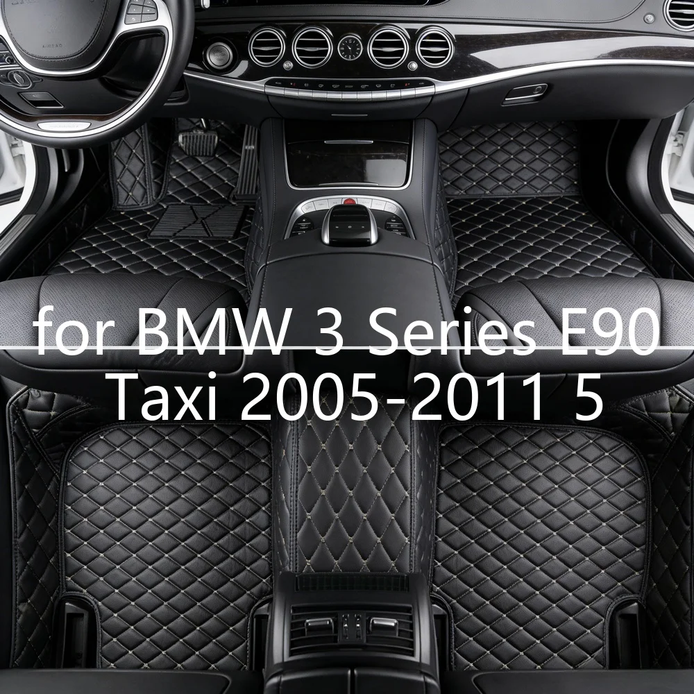 3D Vollumfassende Maßgefertigte Autofußmatten für BMW 3er E90 Taxi 2005-2011 5-Sitzer TPE Verschleißfeste Wasserdichte EV Auto-Innenraum-Fußmatten 2G530