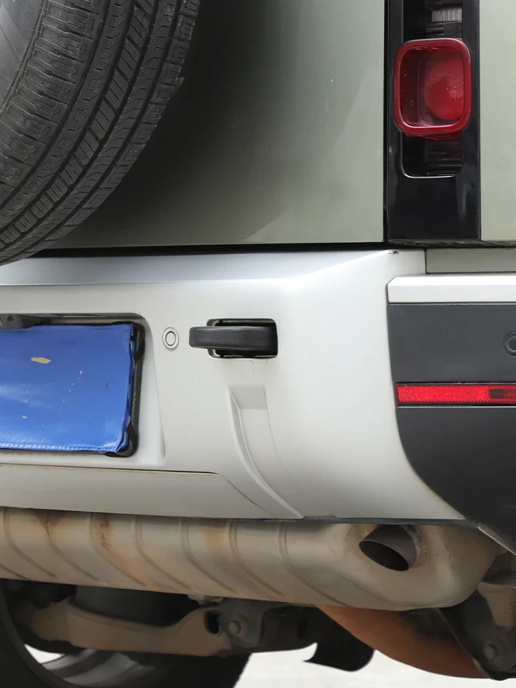 Rubber Zwart Voor Land Rover Defender 90 110 130 2020-2025 Auto Achter Trailer Ring Beschermhoes Auto Externe accessoires 2 Stuks - afbeelding 2