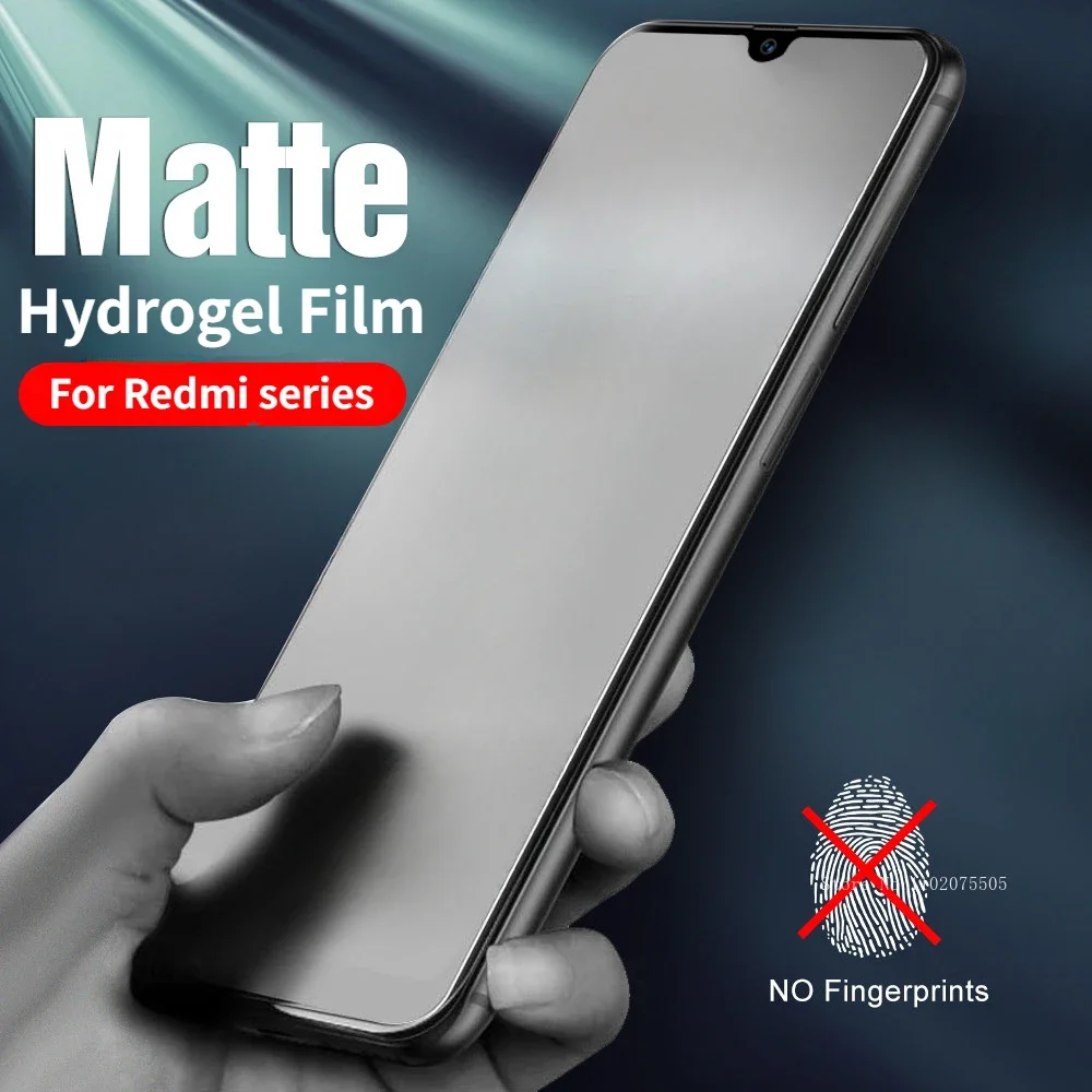 3Pcs Matte Hydrogel Film for Redmi Note 13 12 11 10 Pro 12S 11S 8T Screen Protector For Redmi 13C 12C 10A 9C 8A Anti-Fingerprint