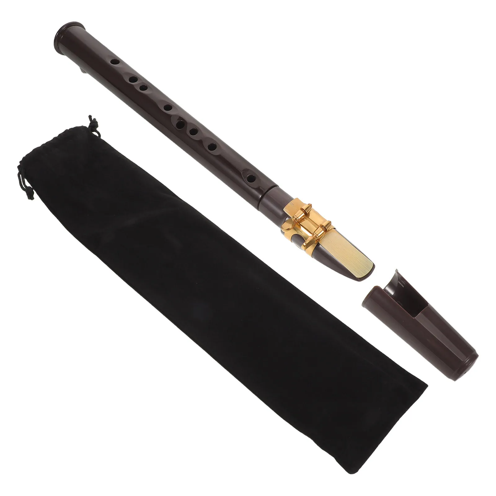 

1 комплект, мини-саксофон, 8 отверстий, портативный деревянный духовой инструмент для начинающих, идеально подходит для путешествий, групповых сессион, саксофон-сопрано