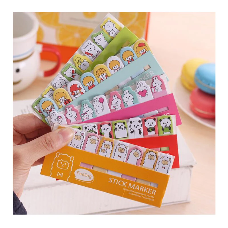 1Pc Cute Kawaii Sticky Notes Lovely Animal Girl Mini Memo Pad School Supplies Planner Stickers Paper Bookmarks Korean Stationery