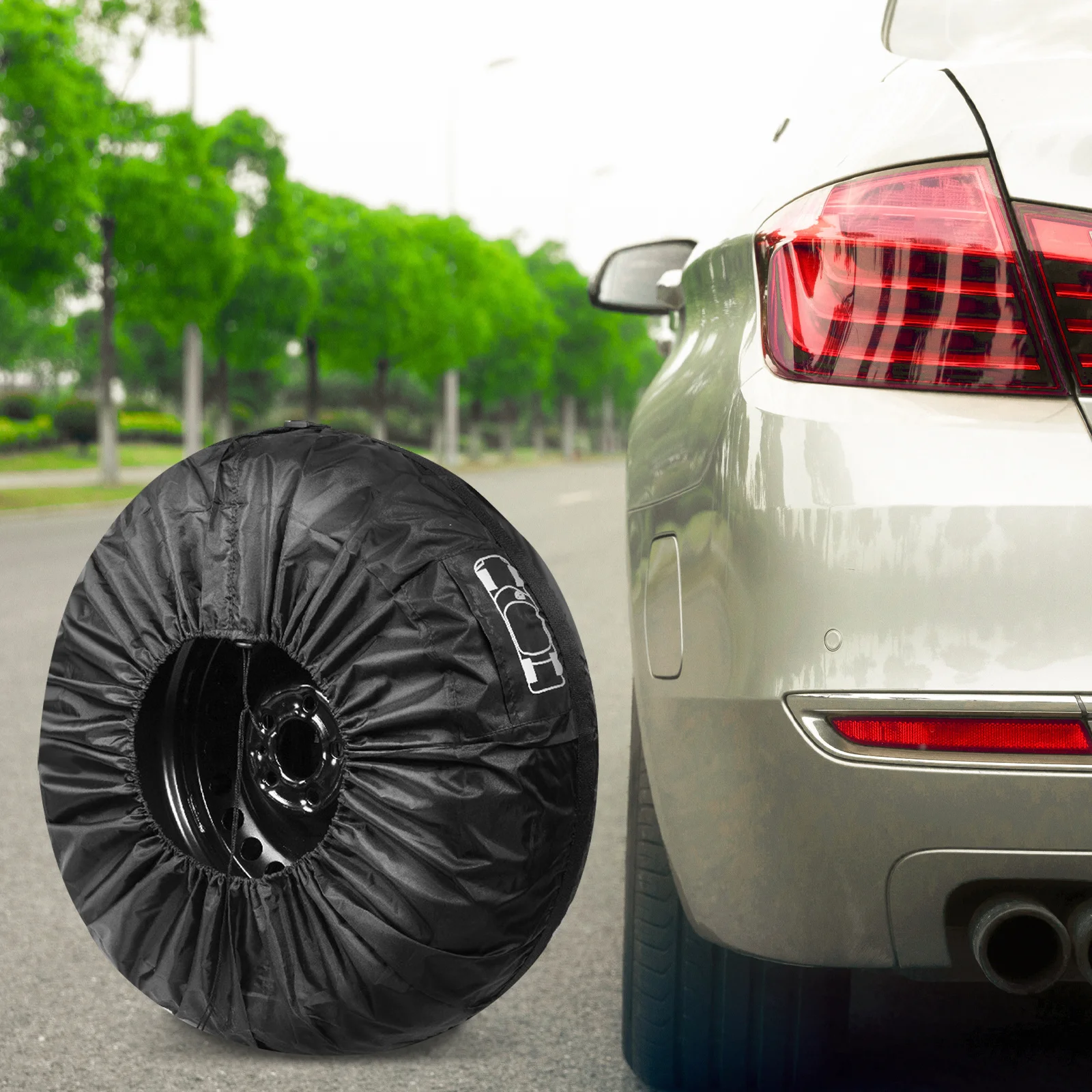 

Tire Storage Bag For Suv Rv Trailer Car Dustproof Waterproof Sunproof Protective Cover For Spare Tire 17-22 Inch