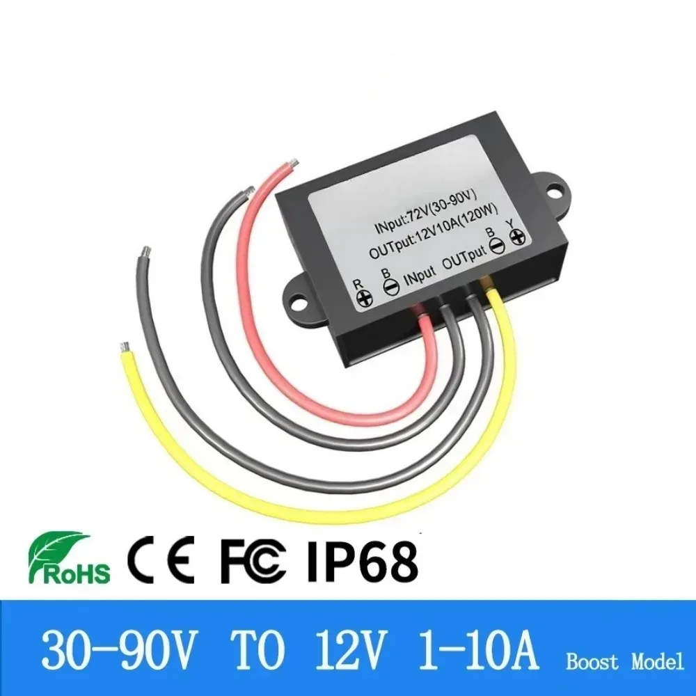 48V 72V 36V 60V 24V to 12V 3A 8A 5A 10A Power Supply Step Down Voltage DC DC Buck Auto Car Motorcycle Bus Truck Power Converter