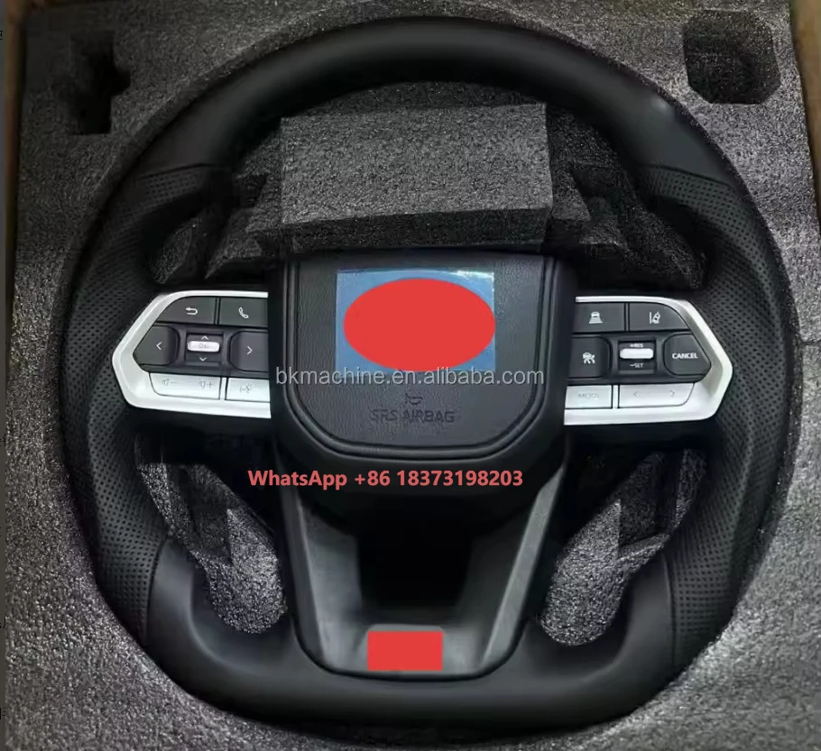 Sports-Style Modification Carbon Fiber Leather Steering Wheel for LC300 Hilux Fortuner Land Cruiser GR Cars Fits Corolla for