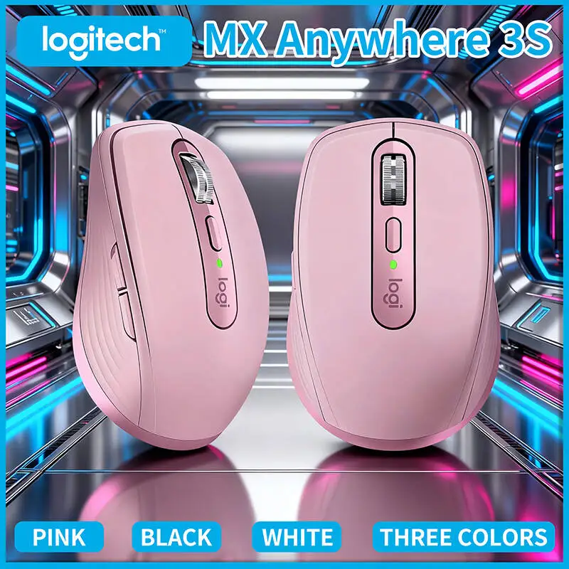 Logitech MX Anywhere 3S Wireless Mouse - 8K DPI, Hyper-Scroll, Silent Click, 3-Device Connect for Home Office