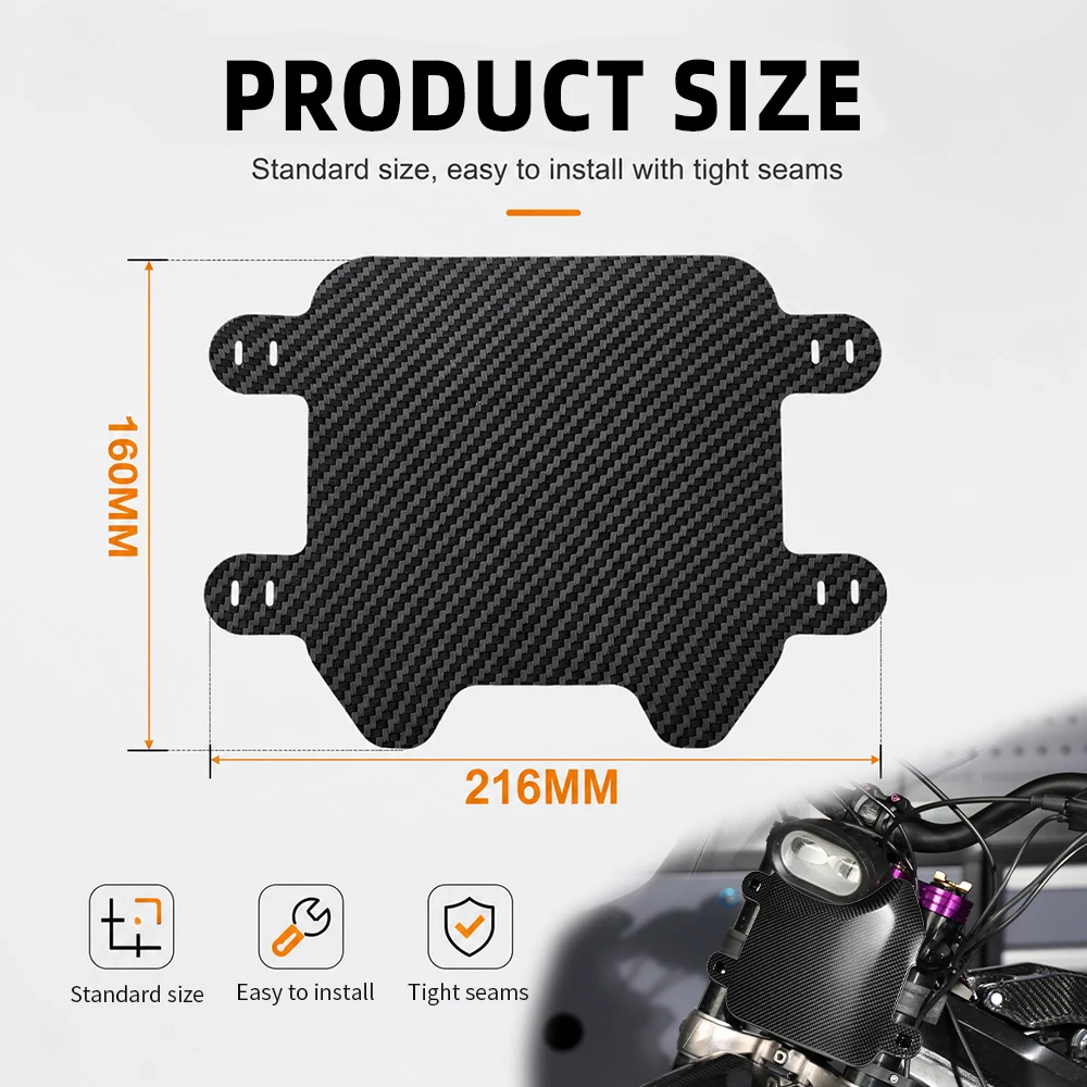 Motorcycles Parts Front Number Plate Liecense Plate Carbon Fiber Pattern For Surron Light Bee X S Electric Dirt Bike E-bikes