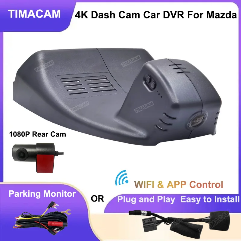 

UHD 2160P 4K Dedicated Car DVR Front and Rear Dash Cam For Mazda 3 Axela CX30 2016 2017 2018 2019 2020 2021 2022 Video Recorder