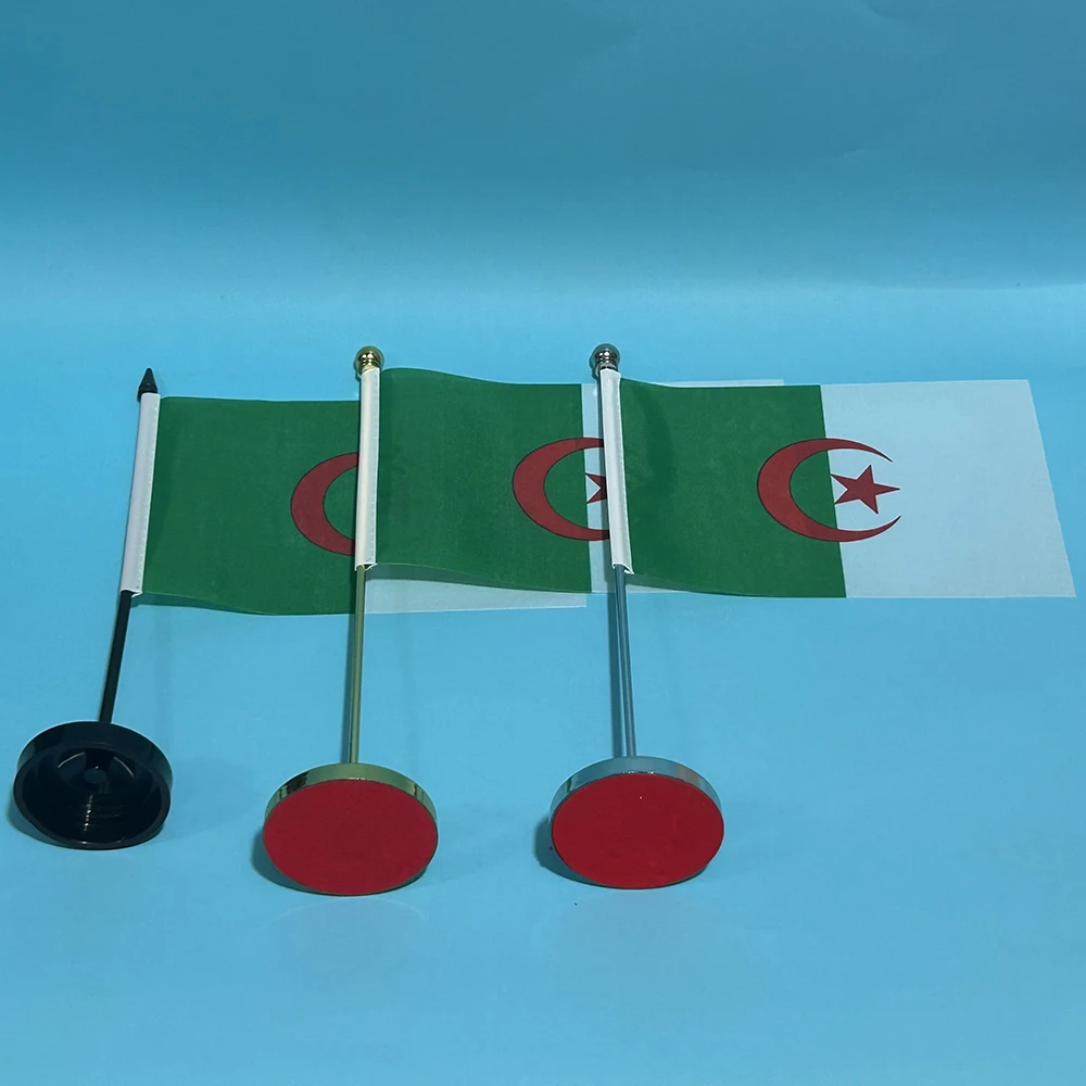 SKY FLAG Office Desk Flag of Algeria Flag 14x21cm Algeria Flag National Flag Country Banner Desk Ornaments Flags