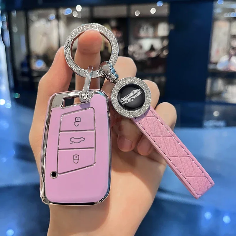 السيارات قذيفة فوب حامل ل Volkswagen VW CC Magotan البديل B8 لافيدا بورا لينة بولي TPU حافظة مفاتيح السيارة غطاء المفاتيح الملحقات