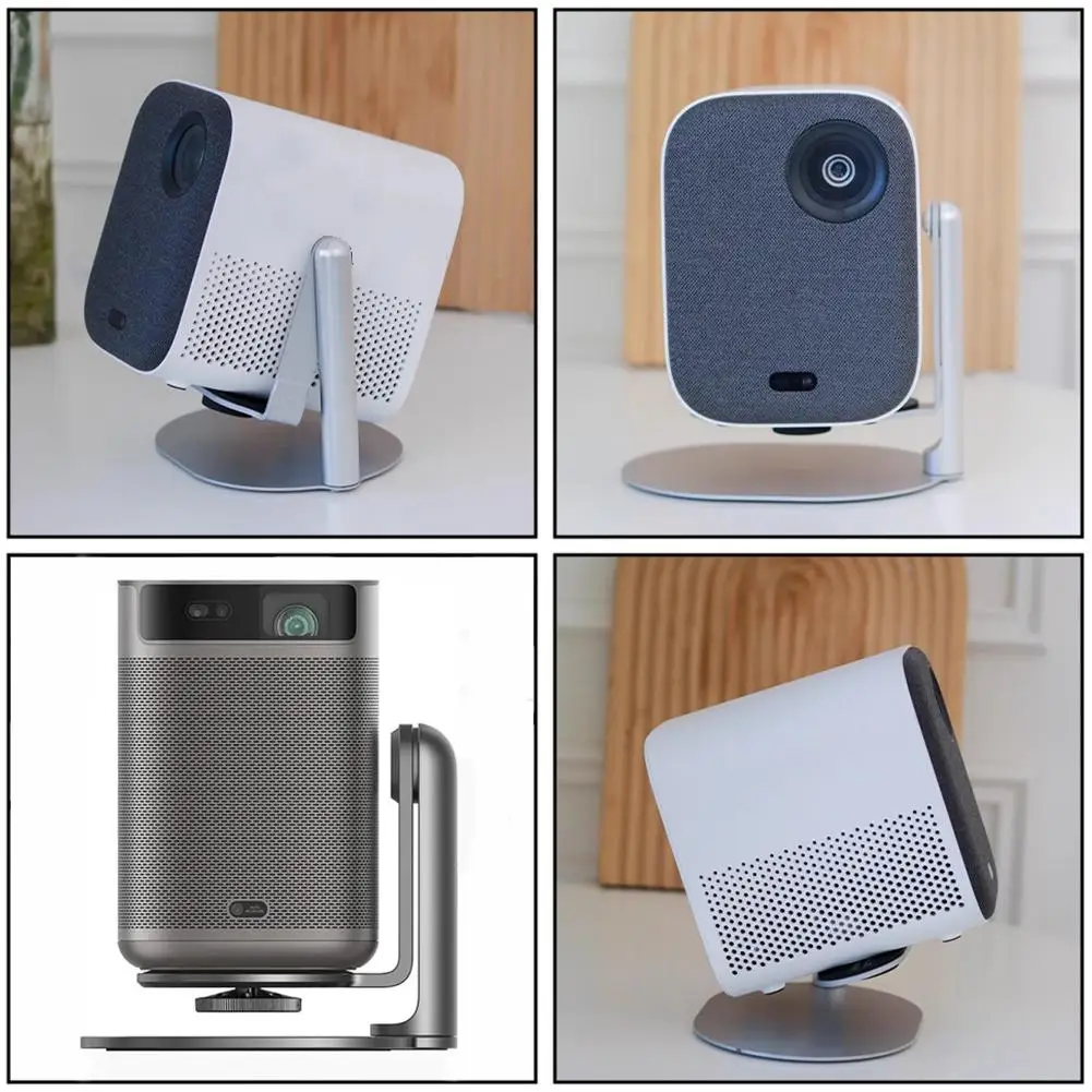 360-Angle Projector Desktop Stand 1/4 Inch Universal Screw Holes With Silicone Gasket Projector Bracket Video Display Holder