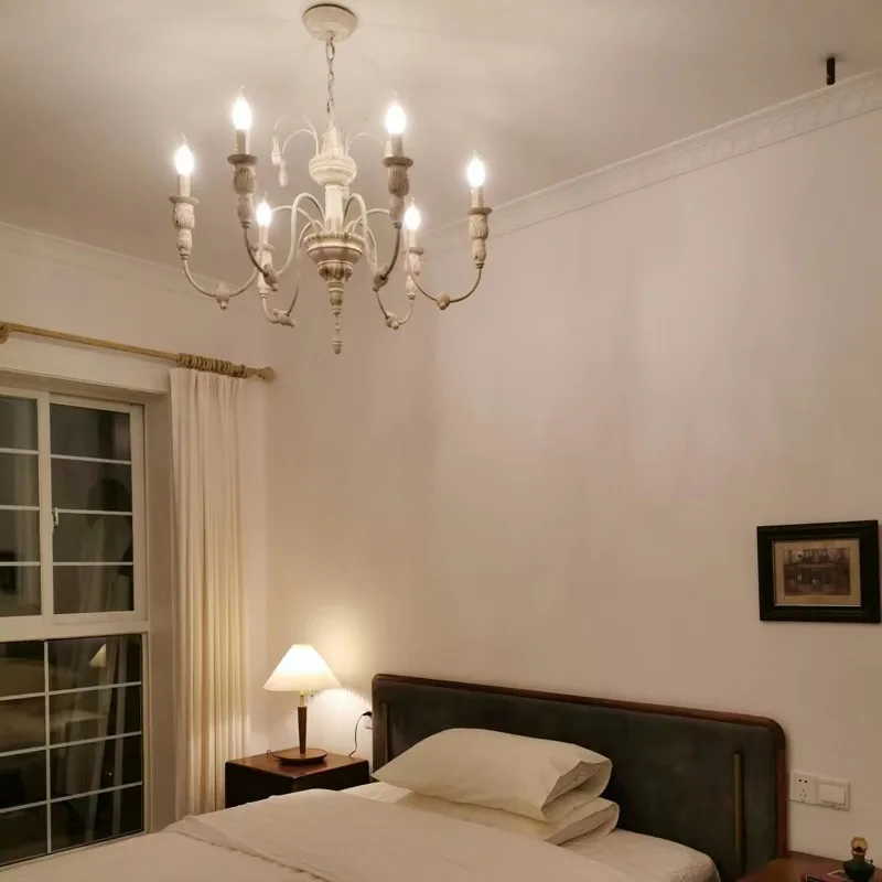 الأمريكية الرجعية الفرنسية الخشب الثريا الأوروبية مطعم الإقامة غرفة نوم ديكور ضوء غرفة المعيشة المطبخ قلادة مصباح