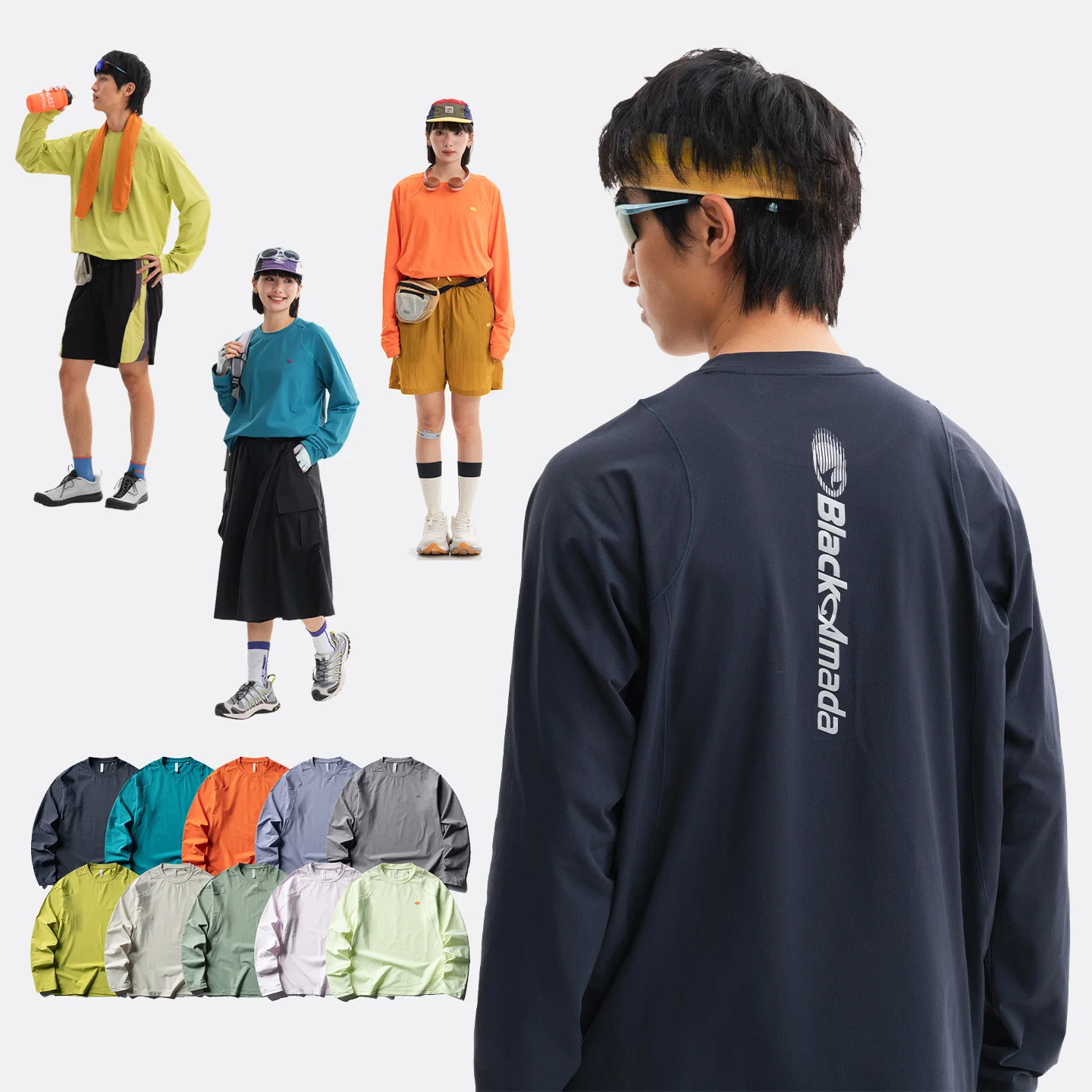 Outdoor Quick Dry Long Sleeve T-shirt Men Women Streetwear Fashion Loose Casual Sports T Shirts Top Fitness Tshirt