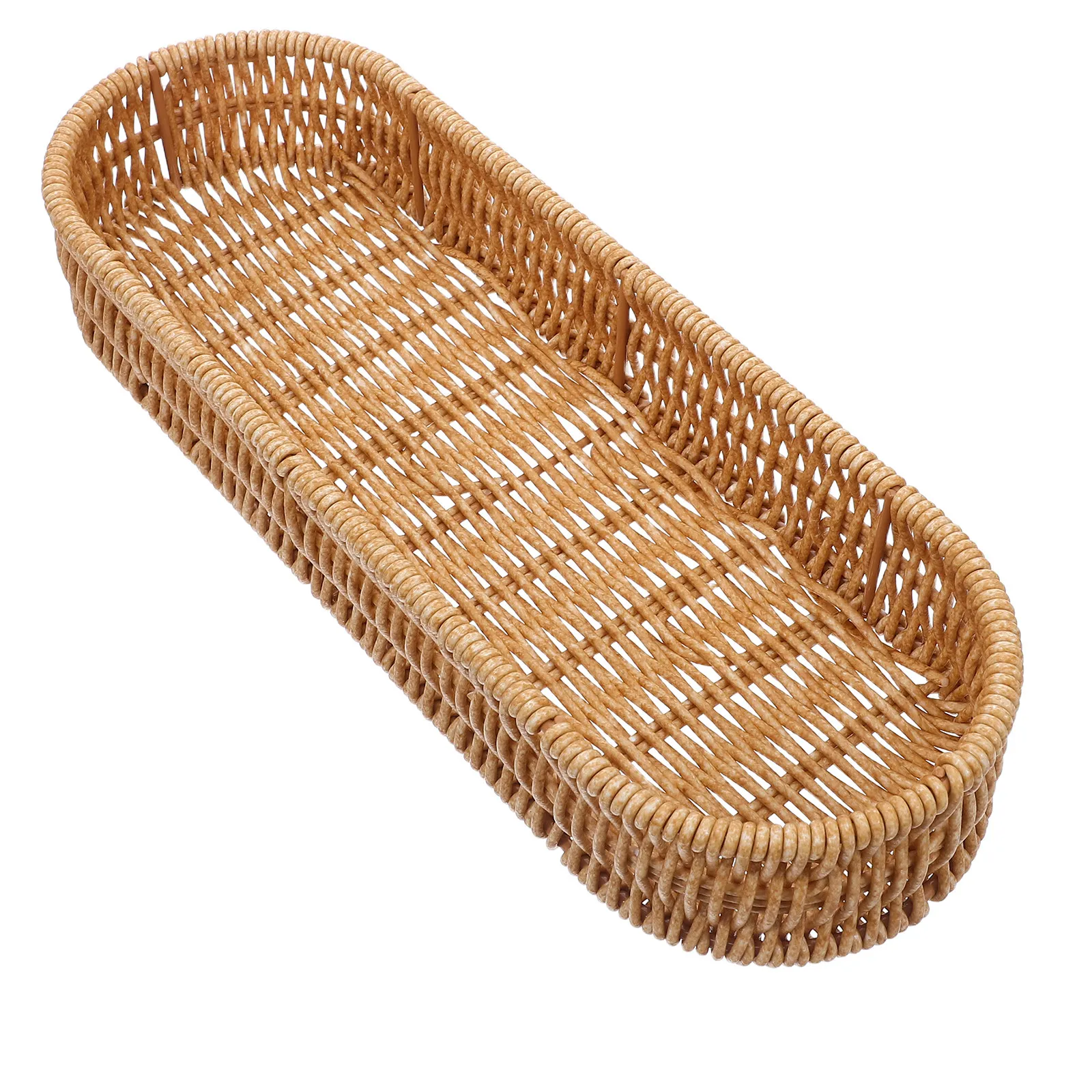 Handwoven Kitchen Utensil Basket Handmade Tableware Organizer Decorative Rustic Dining Craft Storage Container