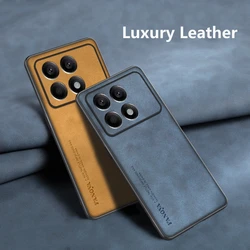 Case For POCO X6 Pro 5G Case Luxury Leather Back Cover For Xiaomi POCO X6Pro 5G Comfort Phone Shell Silicone Protection Bumper