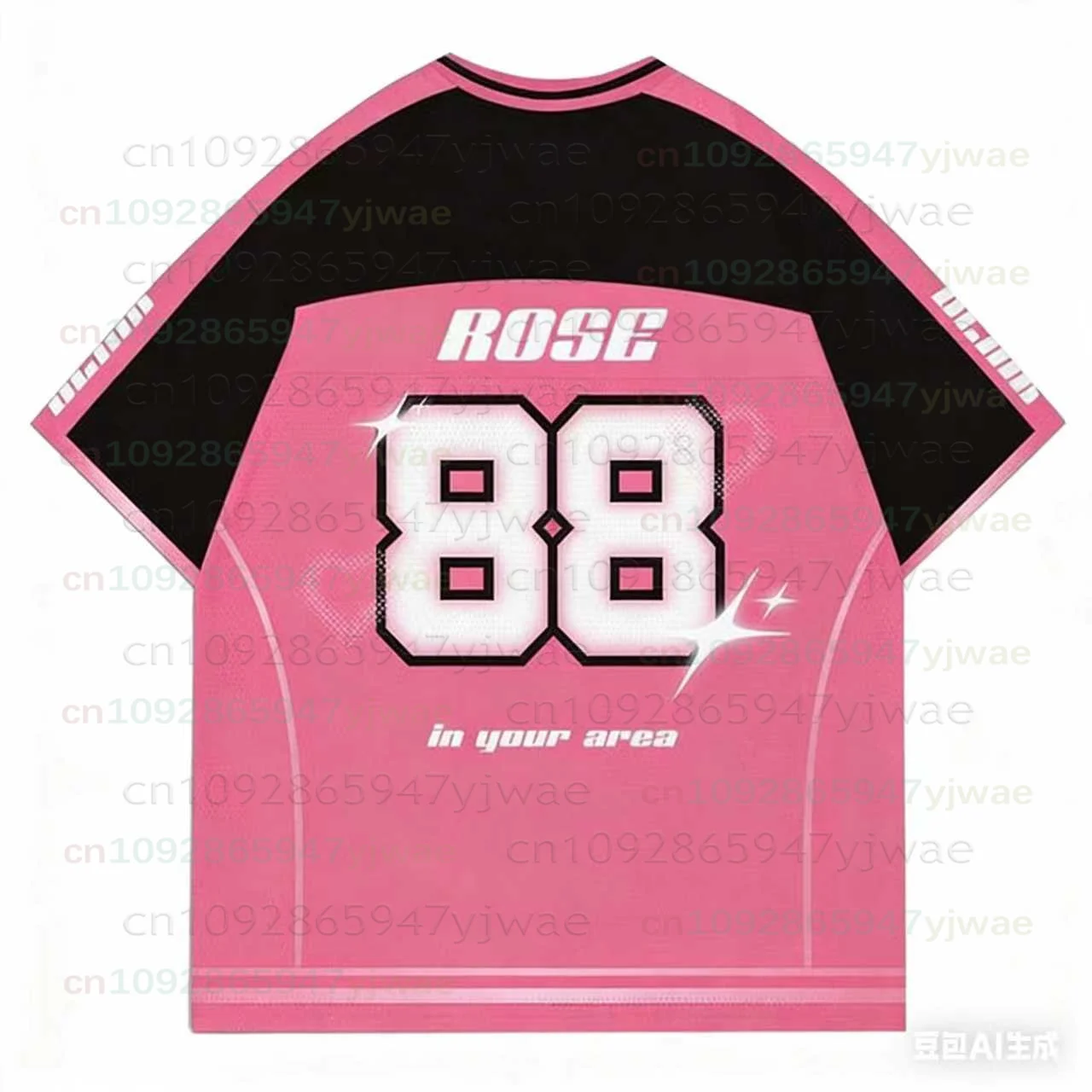 2026 New Y2K Korean Girl Group Concert T-Shirt RosÉ Letter Print Oversized Short Sleeved Fashion Casual Women's Sport Jersey Kid