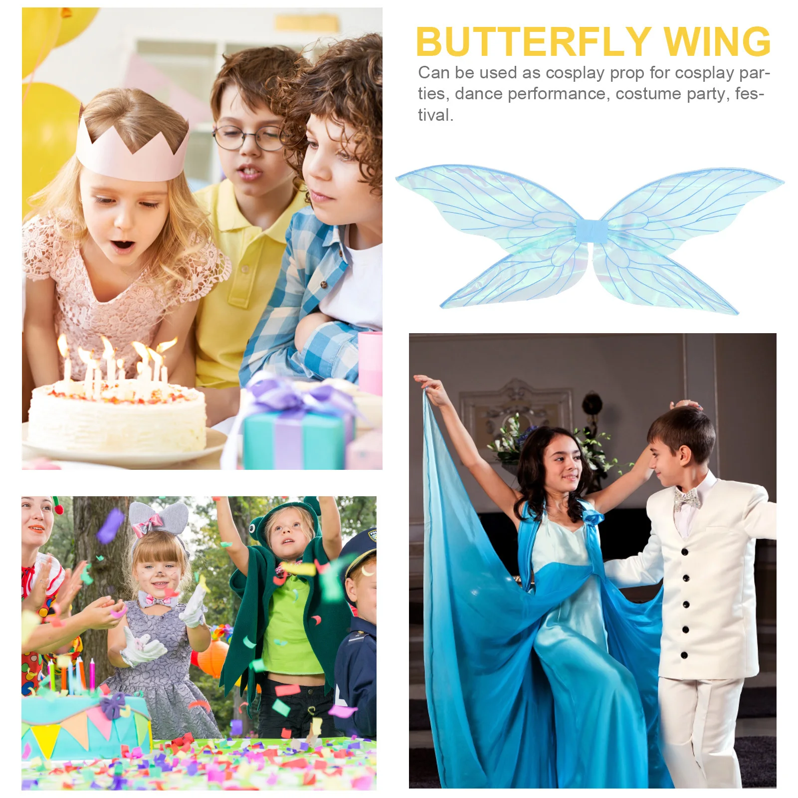 Fairy Wing Voor Cosplay Party Decor Lichtgewicht Elf Vleugels Volwassen Kostuum Accessoires Photo Booth Props Vleugels