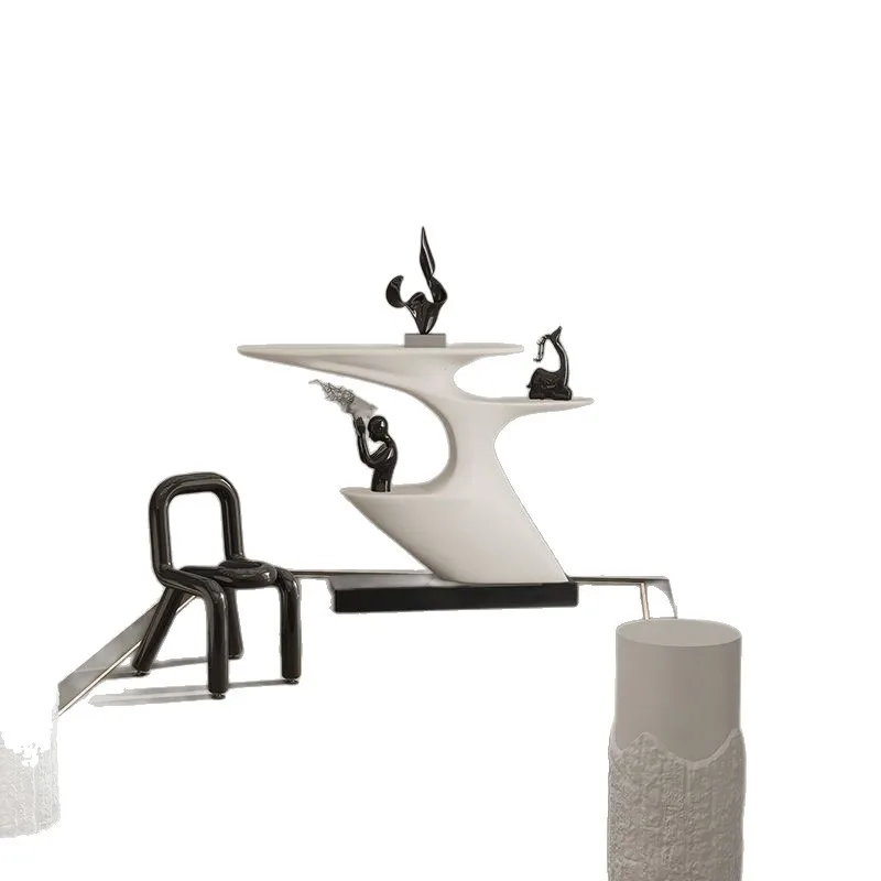 cabinet Modern simple display stand entrance table Step by step desk Art light luxury