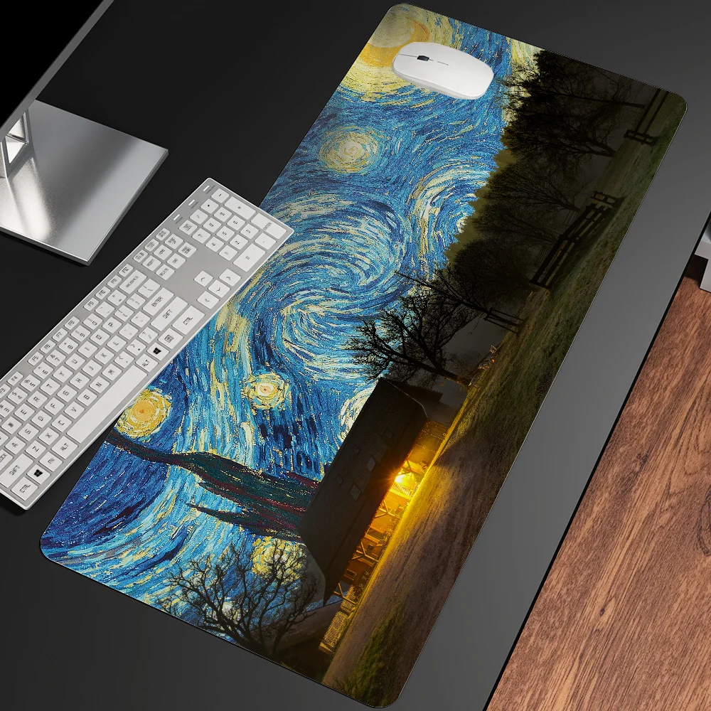 

Van Gogh Mousepad Large Gaming Mouse Pad LockEdge Thickened Computer Keyboard Table Desk Mat