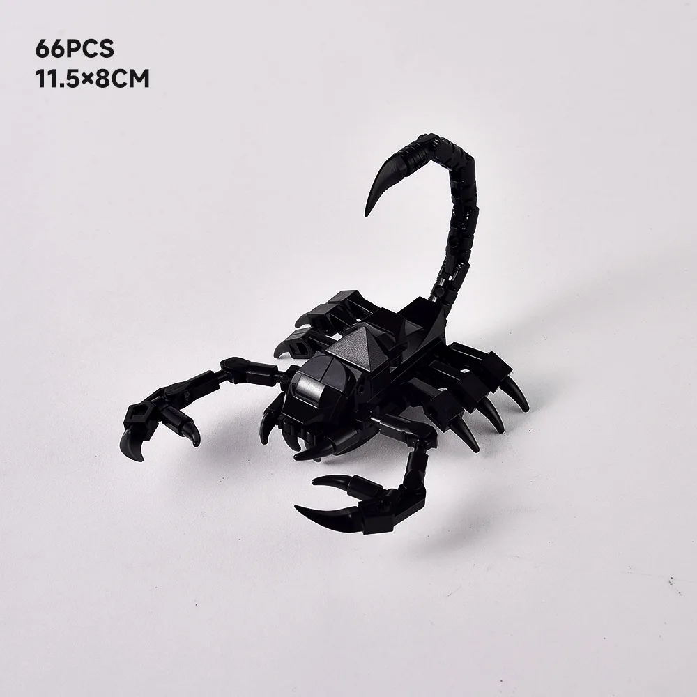 Moc Desert Black Scorpion Building Blocks Reptile Model Educational Assembly Toys Small Particles Children Bricks Toys