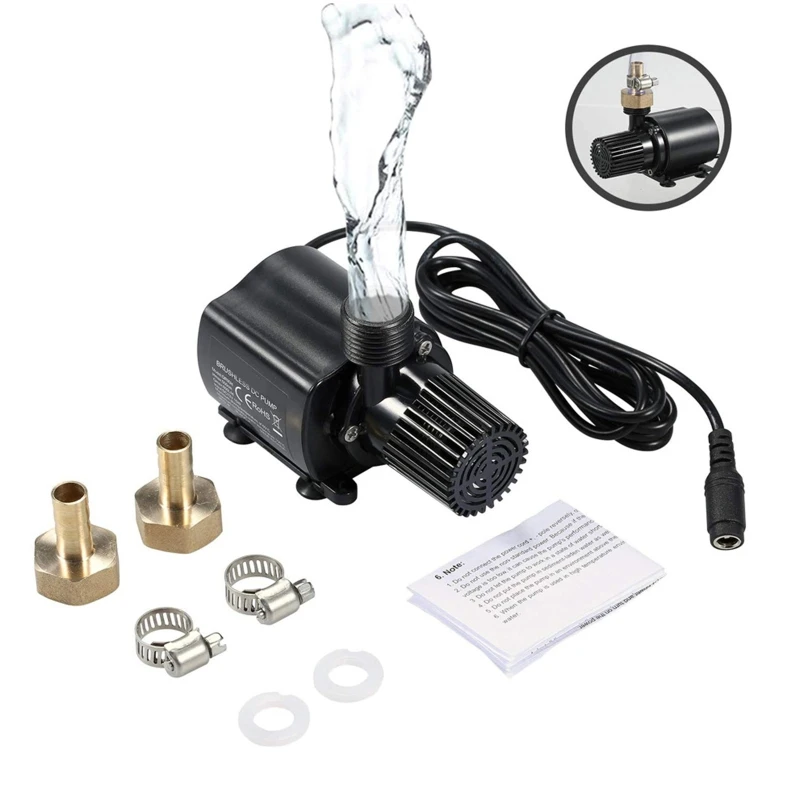 E5BE Ultra-quiet Mini Brushless DC Water Pump 9-12V Submersible Fountain Aquarium Circulating Aquarium Solar Water Pump