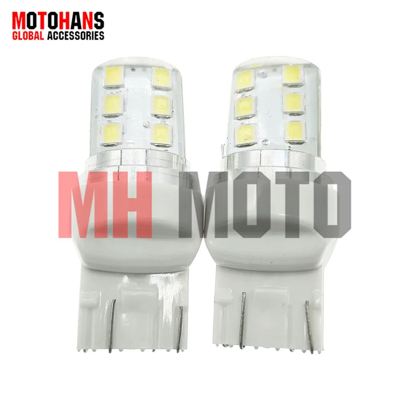 12V DC T20 7443 LED FLASH BULB 2PCS/SET CAR BLINK SILICONE LED REVERSE BRAKE LIGHT PARKING LAMP CAR LED READING LIGHT BULB