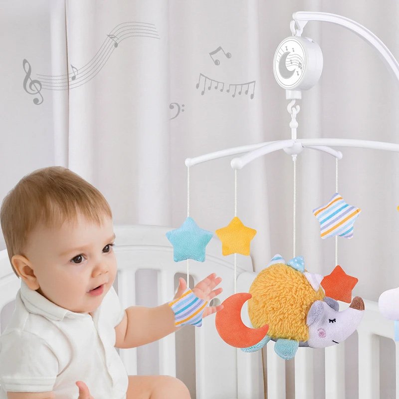 

Cartoon Music Box Bed Bell Toy Baby Crib Rattles Mobile Baby Toys 0-12 Months Infant Clockwork Toys For Newborn Christmas Gifts