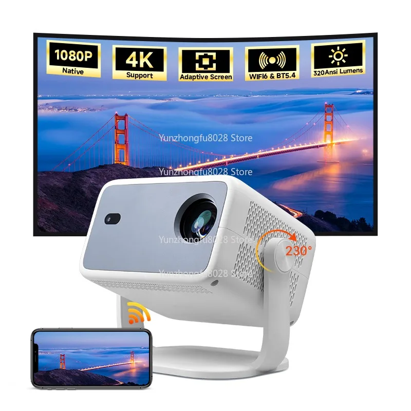 L018 Full HD Home Theater Projector Mini Smart Android 11 Portable Outdoor 4K Projector