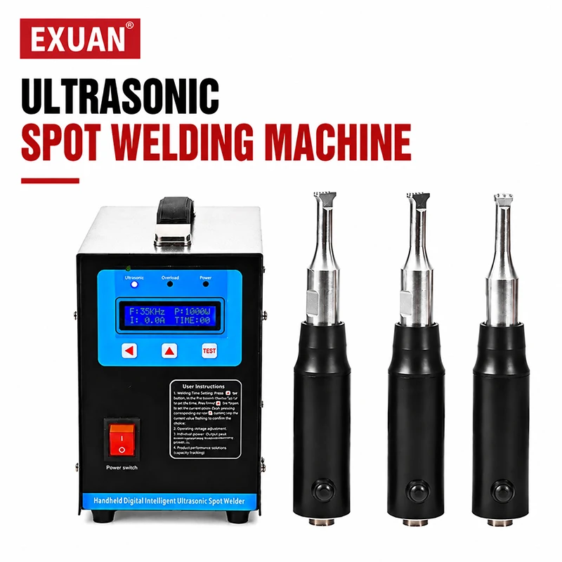 1000W Intelligent Handheld Spot welding machine 35K Ultrasonic Spot Welding Machine High-frequency Fabric Plastic Welding