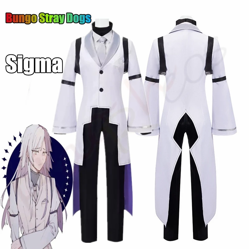 

Anime Bungou Stray Dogs 4th season Sigma Cosplay Costume Adult Men and Women Tie Uniform Suit Halloween Carnival Party Dress