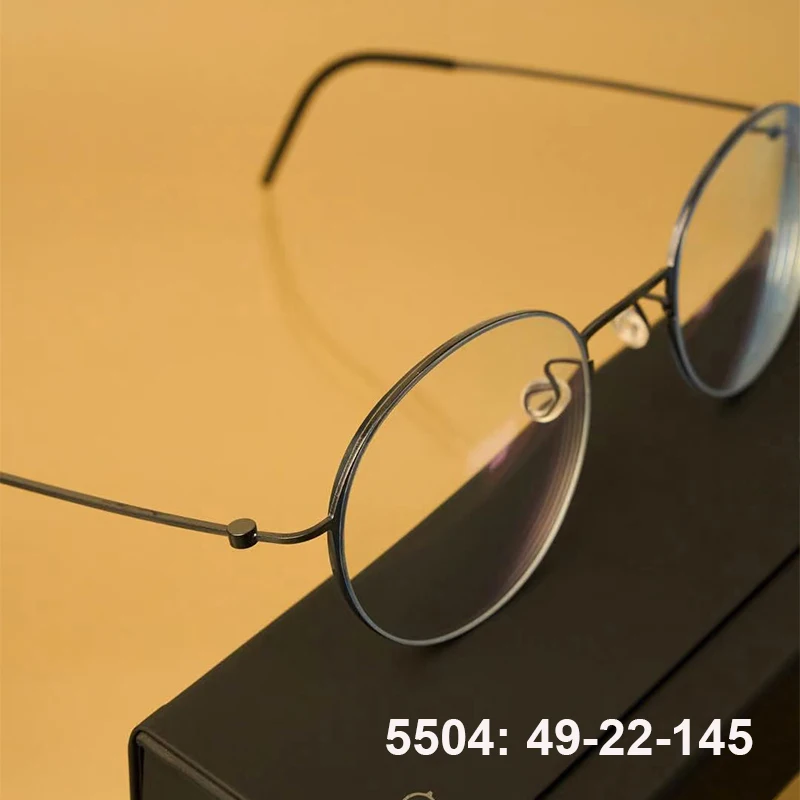 

Denmark Brand Round Screwless Glasses Frame Men Women Fashion TT Titanium Ultralight No Screw Eyeglasses Brand Design Spectacle