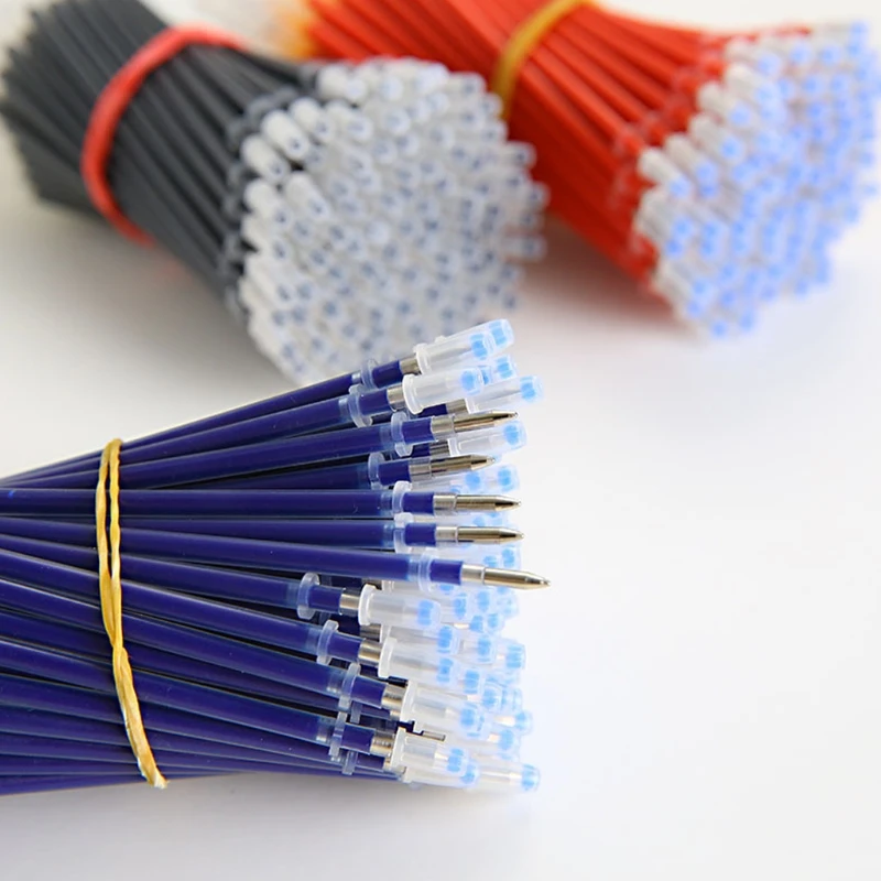 10 個 0.38 ミリメートル 0.5 ミリメートルゲルインクボールペンリフィル黒青赤文具供給