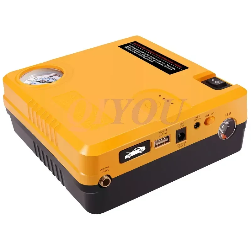 16800mAh 12V Car Jump Starter Power Bank Portable Emergency Car Booster Multifunctional Tire Inflation Battery Starter Integrate