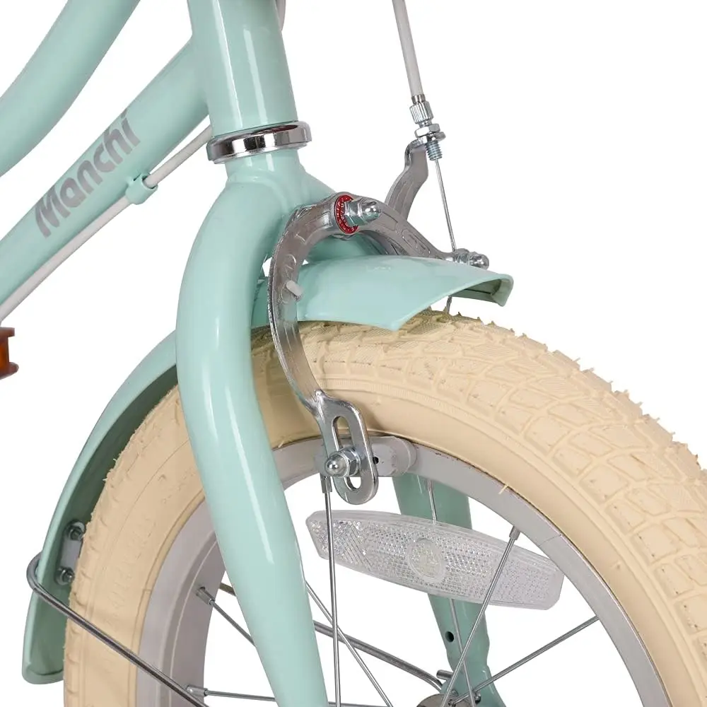 Girls Bike for 2-12 Years Old Toddlers and Kids, 18" Retro Style Kids Bike with Training Wheels, 20 Inch Childre