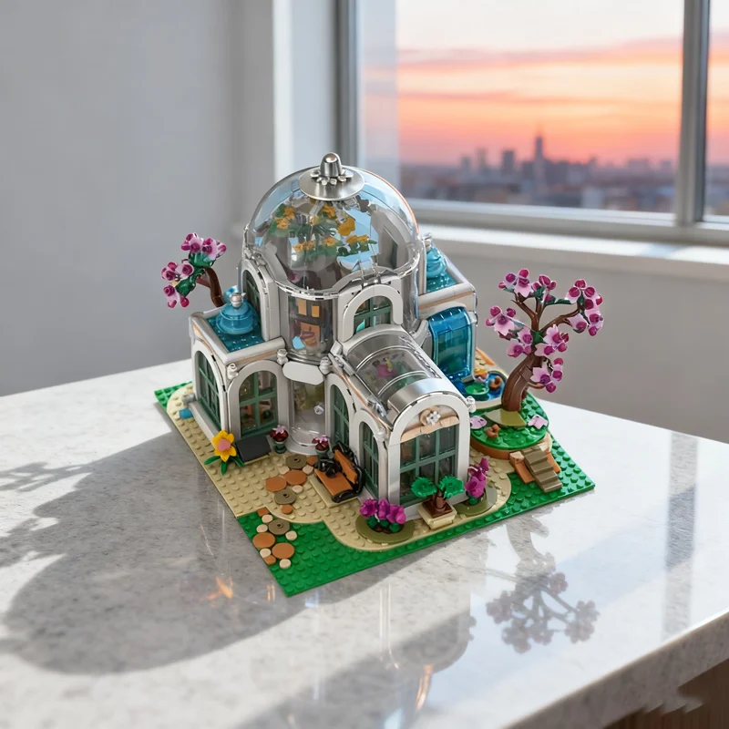 

1525pcs MOC Modular Botanical Garden Friendse set Model Building blocks toy Architecture DIY creative Christmas gifts idea Kids