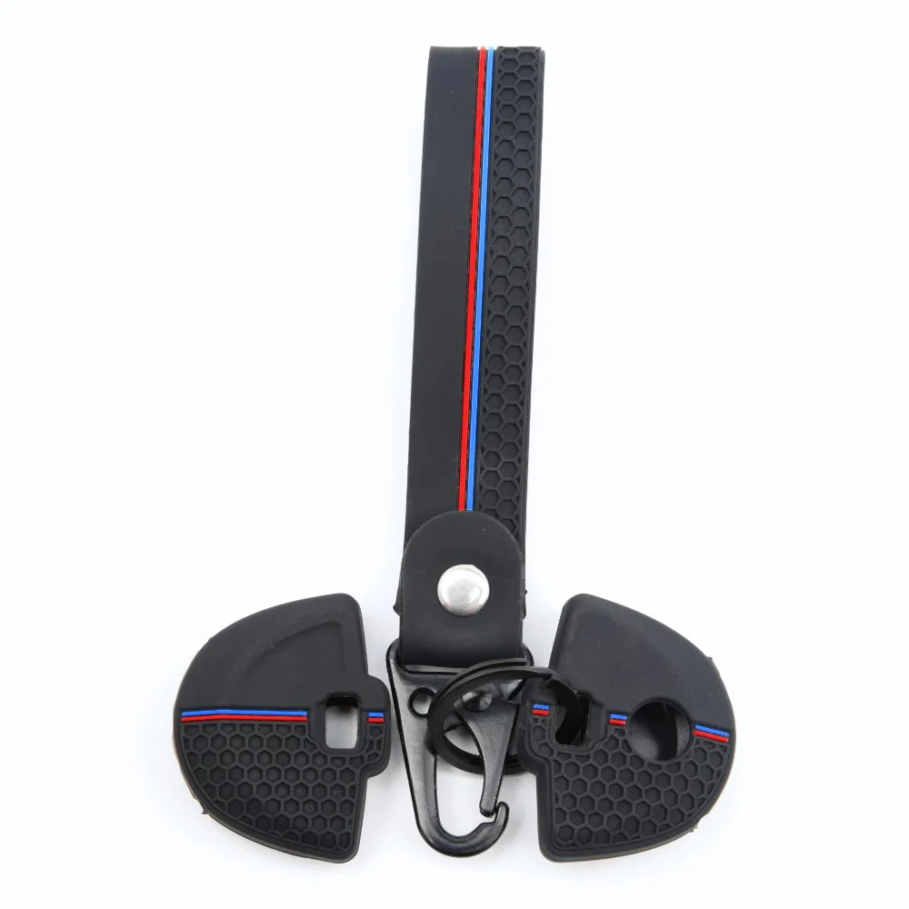 Soft Silicone Key Fob Case For BMW F750GS F850GS R1200GS R1250GS S1000XR S1000RR G310R G310GS Motorcycle with swivel clip
