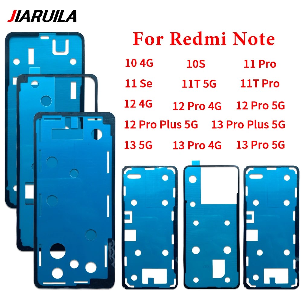 Rear Door Housing Back Cover Adhesive Sticker Tape Waterproof For Xiaomi Redmi Note 10 4G 10S 11 Se 11T 5G Pro 12 13 Pro Plus 5G