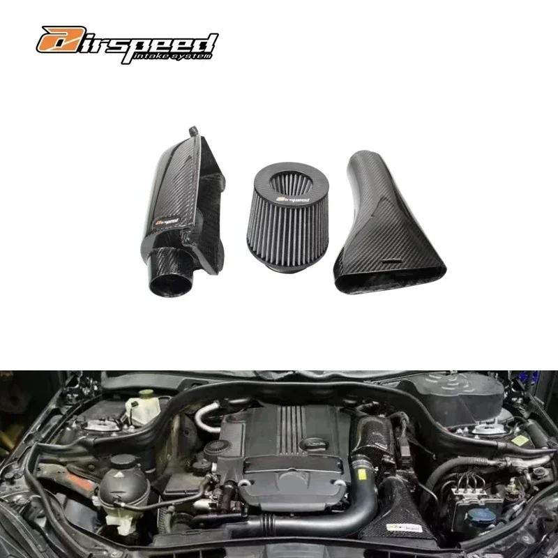 Original Vehicle Data Development High Performance Dry Carbon Fiber intake Filter intake System For Benz C E W204 W212 M271 1.8T