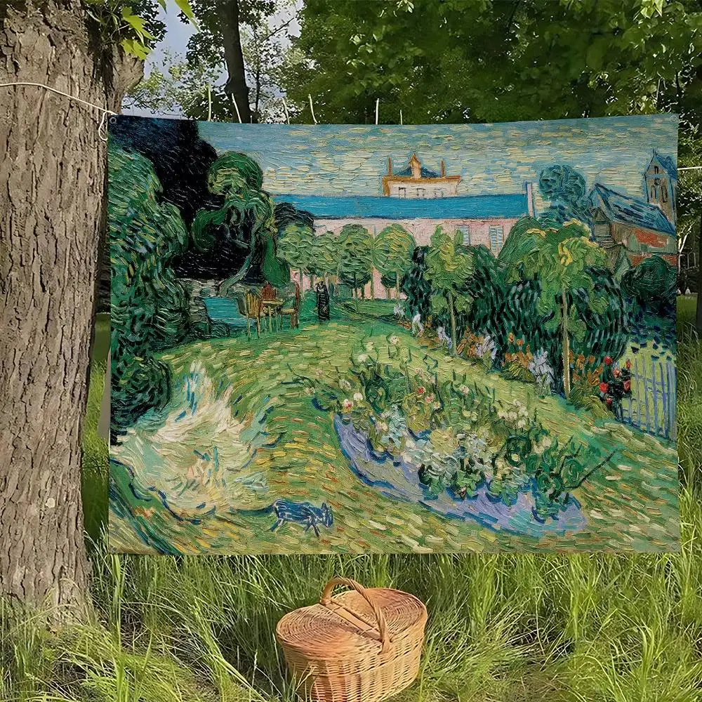 Retro Van Gogh Oil Anime Chart Flag for Living Room Home Dorm Decor Art Home Decor Banner