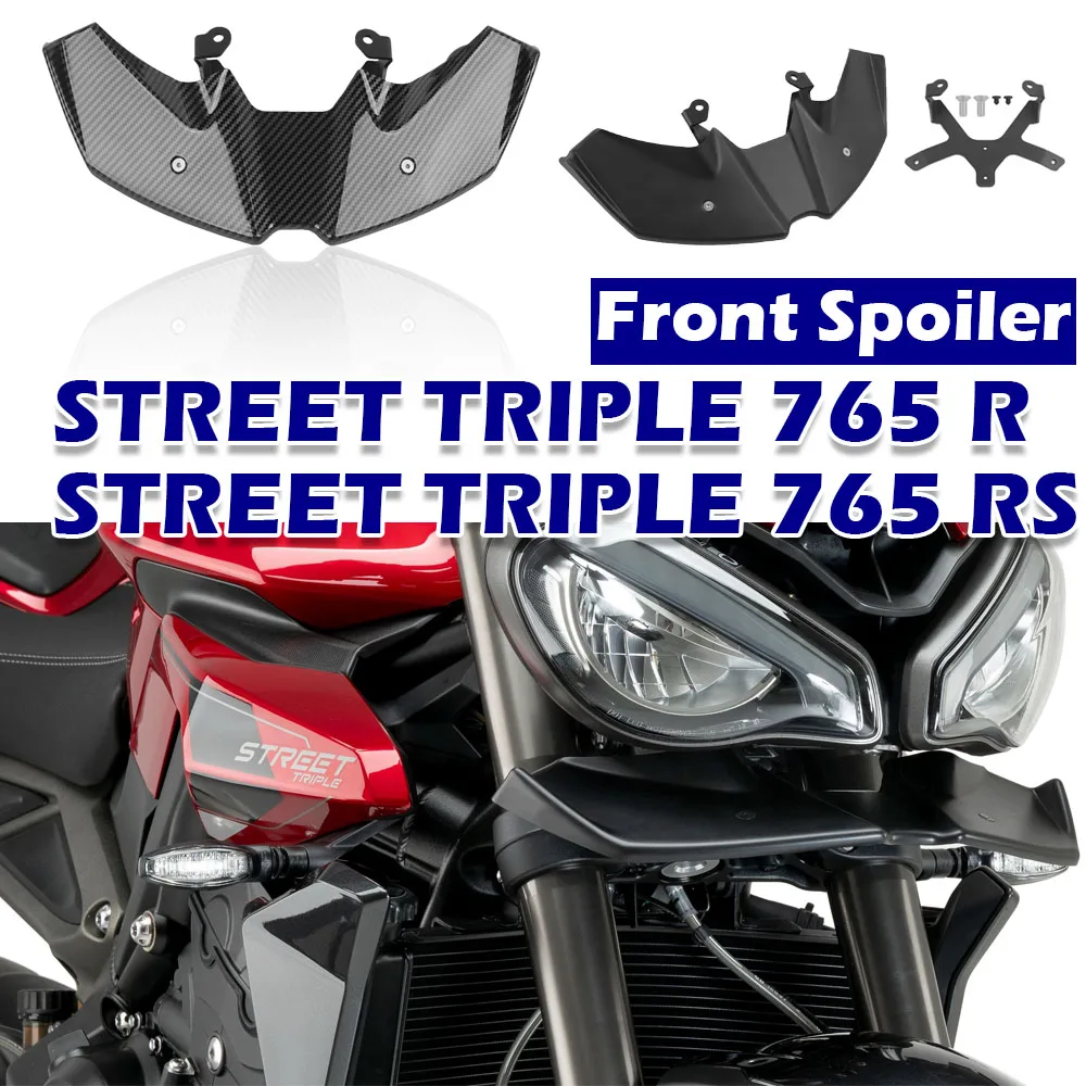 

For Street Triple 765 R RS 2023-2025 Front Lower Lip Spoile Motorcycle Accessories Aerodynamic Wind Wing Fairing Winglets Naked