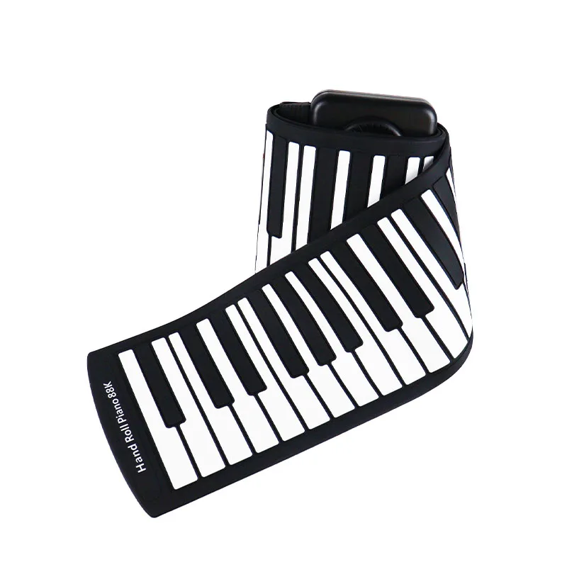 Portable Hand-rolled Piano with Trumpet 88 Keys Foldable Piano Beginner-Friendly Music Teaching Birthday Gift