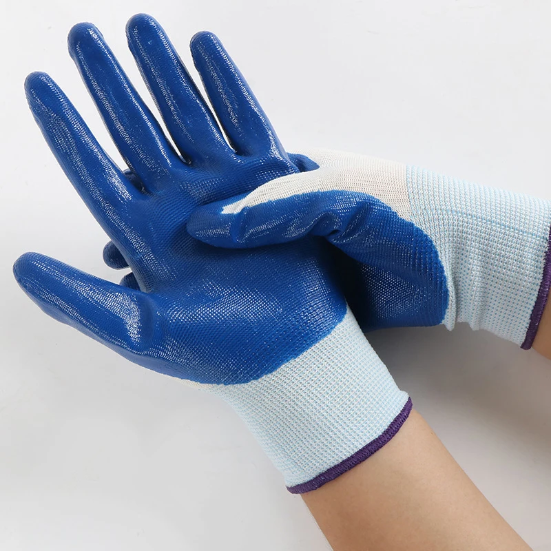 1 paire de gants de travail en caoutchouc, colle à tremper, en Latex fin, antidérapant, résistant à l'usure, épais, fins, gants de Protection du travail