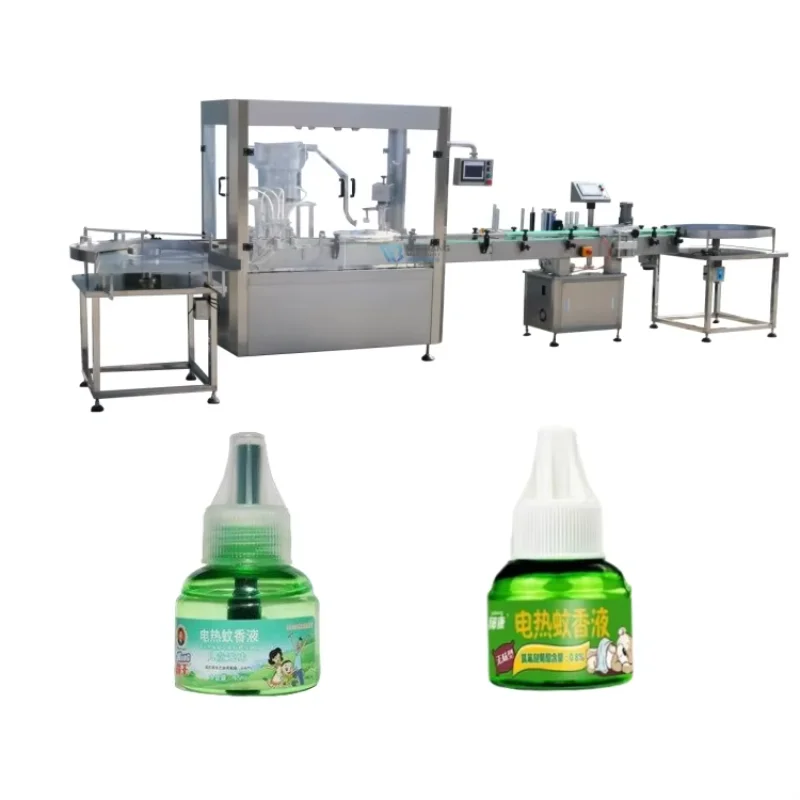 WB-YG4 Intelligent Equipment Automatic Mosquito Repellent Liquid Bottling Filling Capping Machine Factory Manufacturing